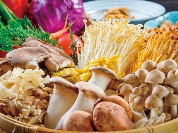 【朝食ビュッフェ】きのこや野菜、群馬ならではの食材を多数取り入れた季節の献立