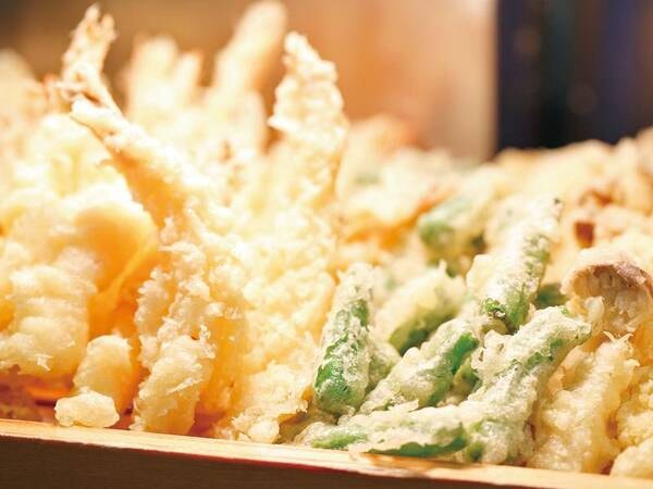 【夕食/例】揚げたて天婦羅も