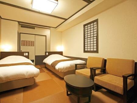 【最上階和室/例】21.6㎡のお部屋に幅100cmの和ベッドもしくはマットレスを設置