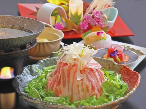 上州麦豚ちり鍋付!美味少量★お得会席/例