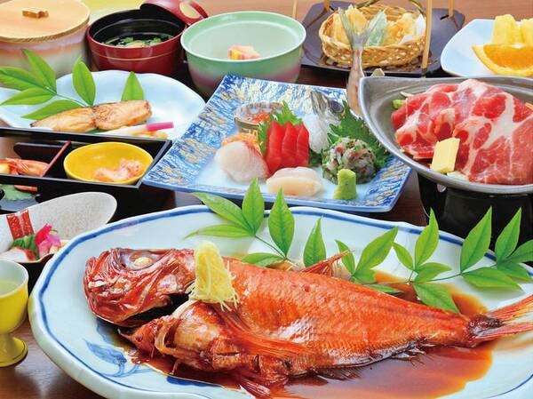 【金目鯛の姿煮プラン/例】夕食は金目鯛の姿煮がメインの山海の幸を使用した会席