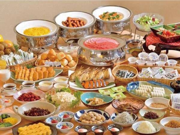 【朝食/例】良質な源泉を使った朝食バイキング(和食膳になる場合あり)