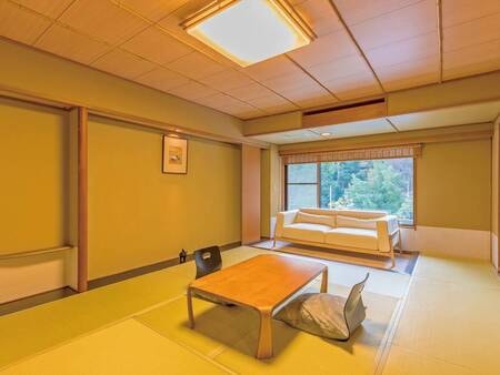 【禁煙和室(10畳以上)/例】10畳以上のゆったり和室。窓より緑を望みながら、足を伸ばしてお寛ぎください