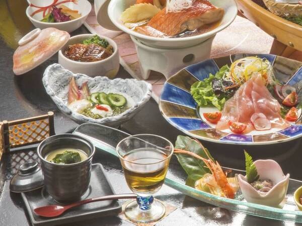 金目鯛・旬魚6点盛/夕食一例