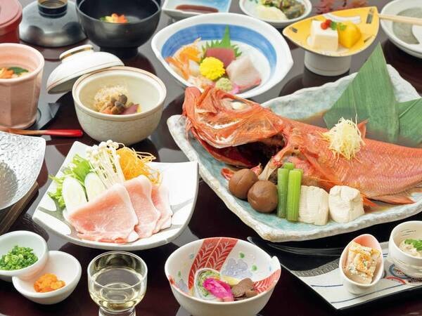 【金目鯛のあたみ煮/例】湯宿一番地名物!脂が乗った金目鯛を熱海名物「梅」を使って煮付ける!