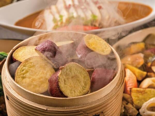【湯けむりビュッフェ】別府名物!温泉蒸し/一例