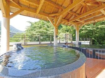 箱根湯本温泉 天成園/【露天風呂】円形の露天風呂は源泉かけ流し!