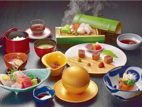 【胡蝶懐石/写真一例】料理長が腕を振るう彩りも鮮やかな懐石