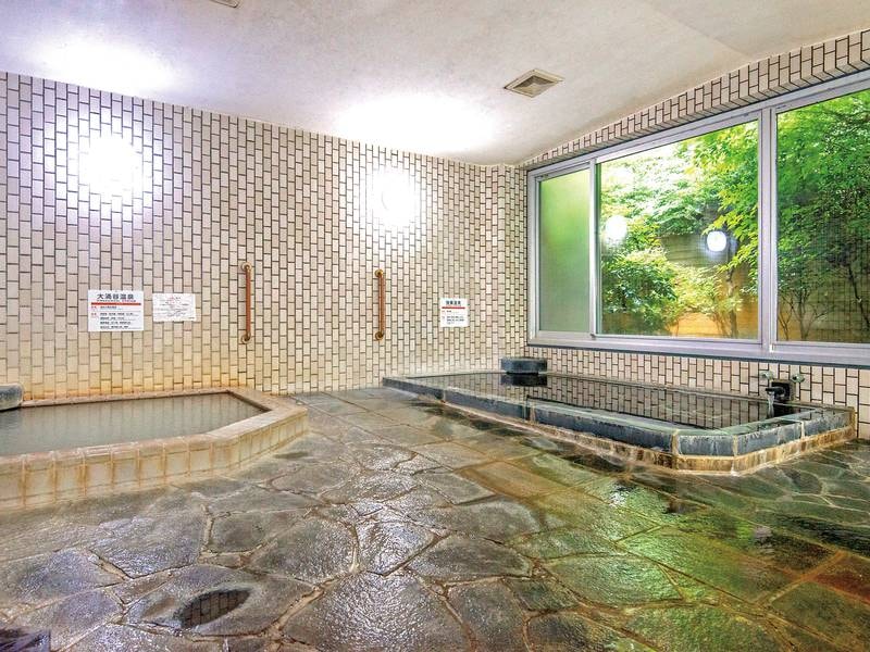 【大浴場】大涌谷温泉と強羅温泉の2つの温泉を楽しめる