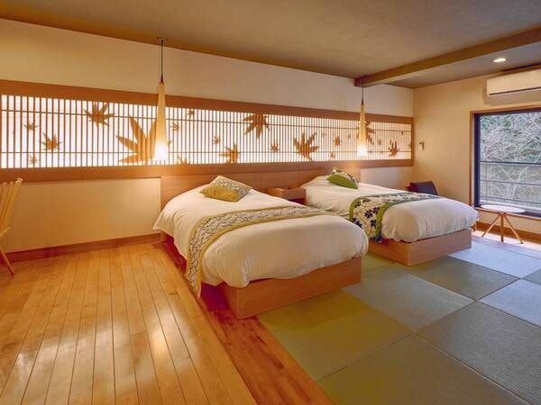 半露天付和洋室【南館スイート302　光】　ベッドルーム/例