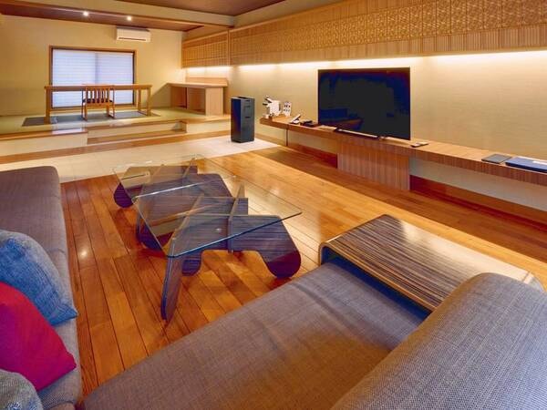 半露天付和洋室【南館スイート201　梢】　リビング/例