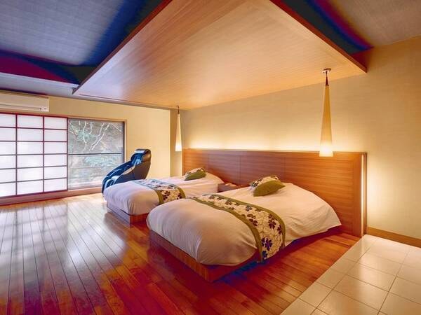 半露天付和洋室【南館スイート201　梢】　ベッドルーム/例