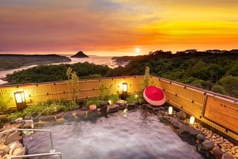 大江戸温泉物語 天草ホテル亀屋／露天風呂_夕日イメージ