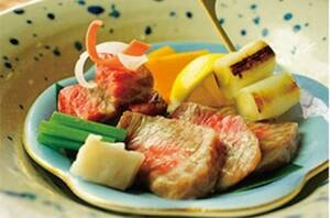 信州プレミアム牛の石焼き/例