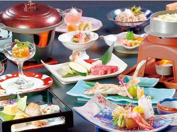 [錦]《黒毛和牛》季節会席/夏の料理一例