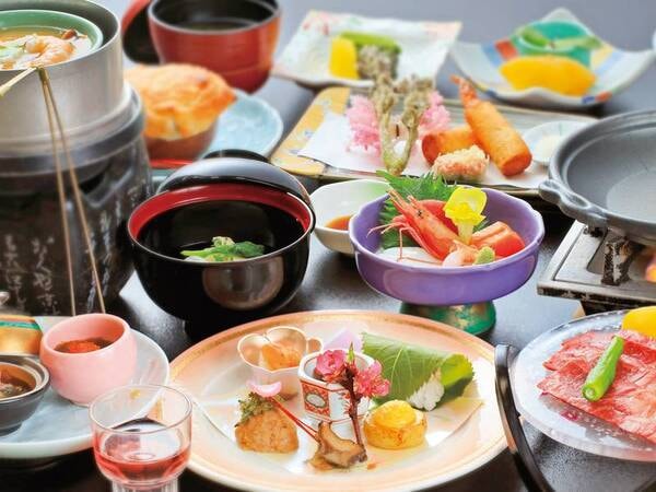 【和牛付き旬会席/例】やわらか和牛付の会席料理をご用意