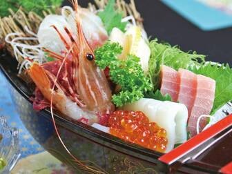 鮮の宿　柏／【夕食/例】源泉かけ流しと舟盛付の海鮮料理プラン（内容は仕入れにより変更あり）