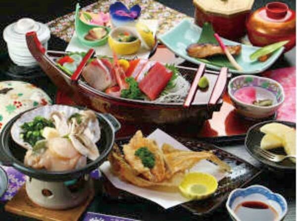 【夕食/例】新鮮な海鮮を市場で仕入れてご提供!