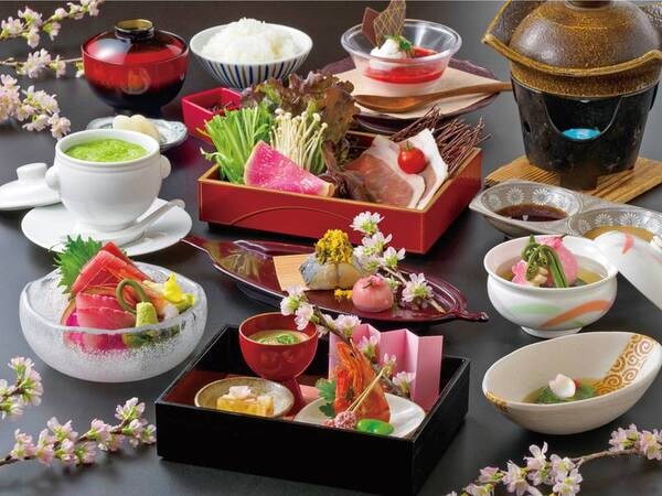 季節の会席コース(昨年春の例)