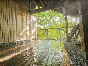 花木の宿／【木の風呂】奥会津の深い森の中、自然にすっぽりと包まれたような露天風呂※日替わり