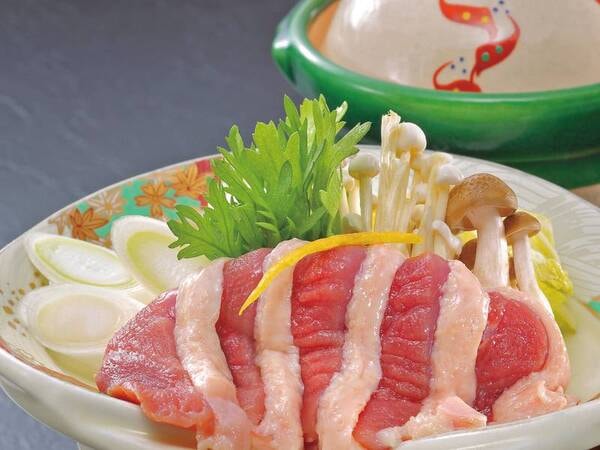 【季節の満足会席/例】鴨鍋　(10月)