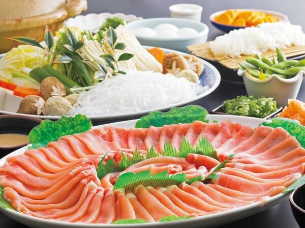 豚しゃぶ鍋プラン/夕食一例
