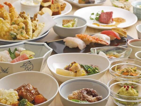 【夕食ディナーブッフェ/例】約60種類のメニュー