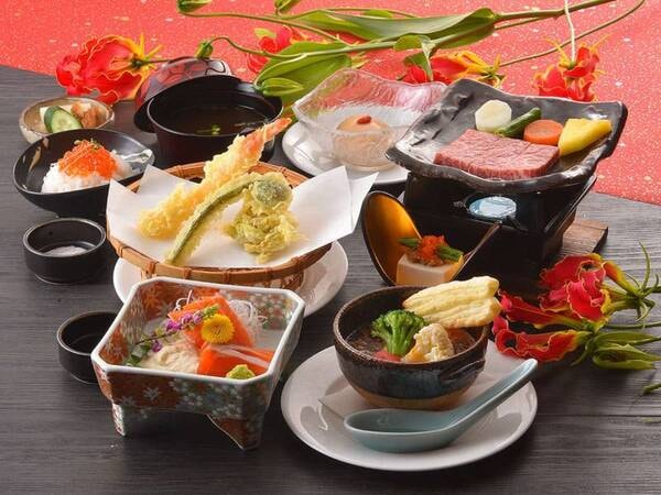 ★栃木県地元産の黒毛和牛使用の会席料理★（とちぎ和牛50ｇ+和風ビーフシチュー付き（前菜なし）他8品 ※一例） 
