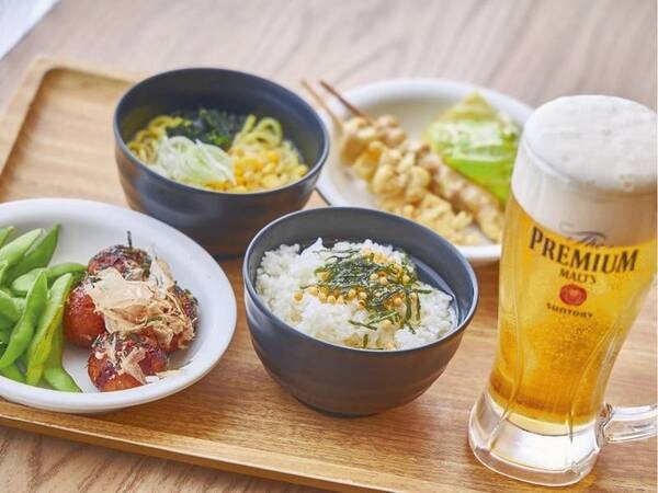 【バータイム/例】夜食が無料！ラーメン・たこやき・お茶漬け・焼き鳥と飲み放題♪