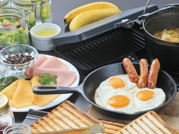 【グランピング朝食/例】セルフスタイルで愉しむ洋朝食
