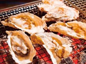 牡蠣の網焼き/例