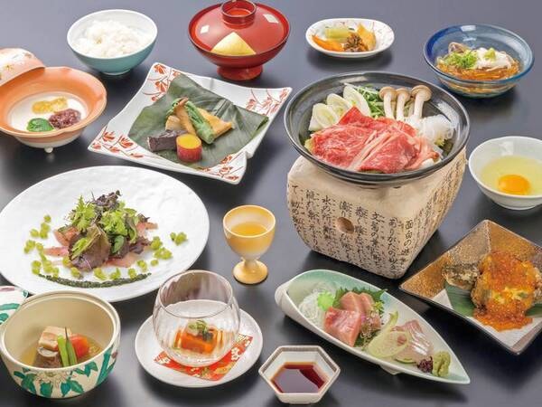 地元・信州の食材を中心に料理長が腕を振るう季節替わりの会席/一例