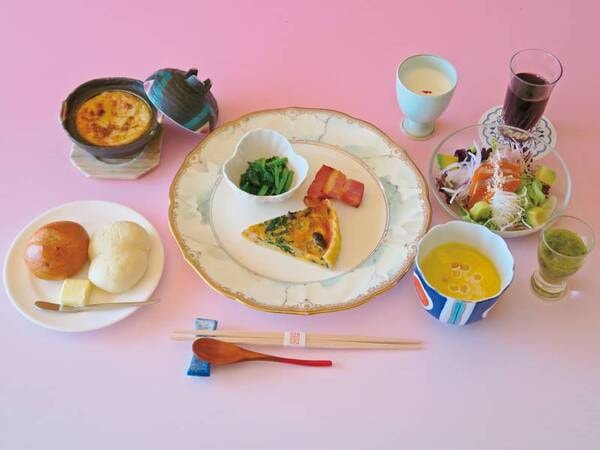 【朝食/洋食/例】健康的な朝食、和食・洋食から選択できる