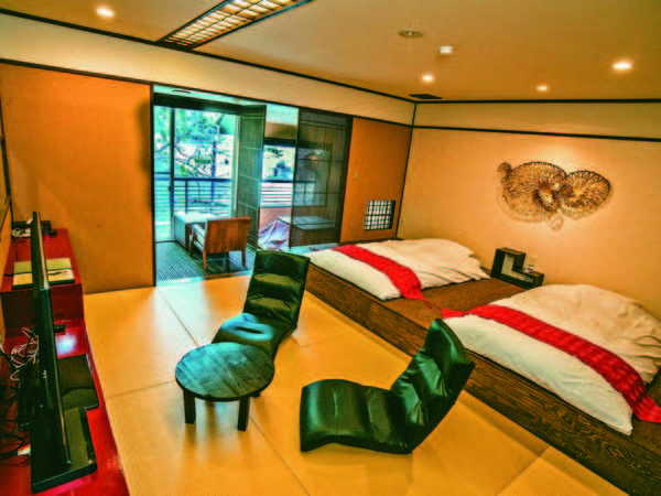 ＜客室/例＞畳が香る和の雰囲気とモダンなモチーフを融合した和洋室をご用意