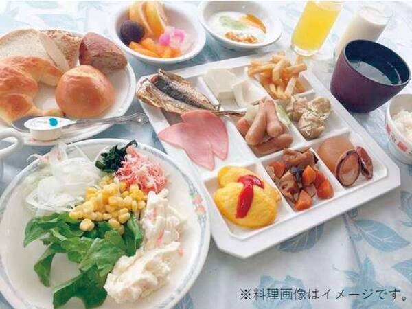 朝食バイキング・盛り付け例