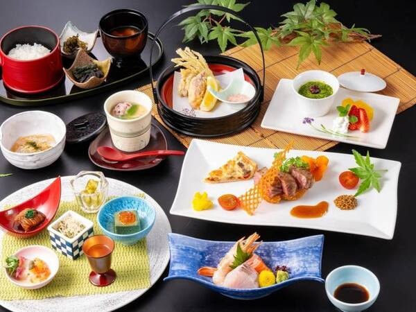 【朱白御膳】厳選した信州食材を丁寧に仕立てた朱白のスタンダードなメニューです。