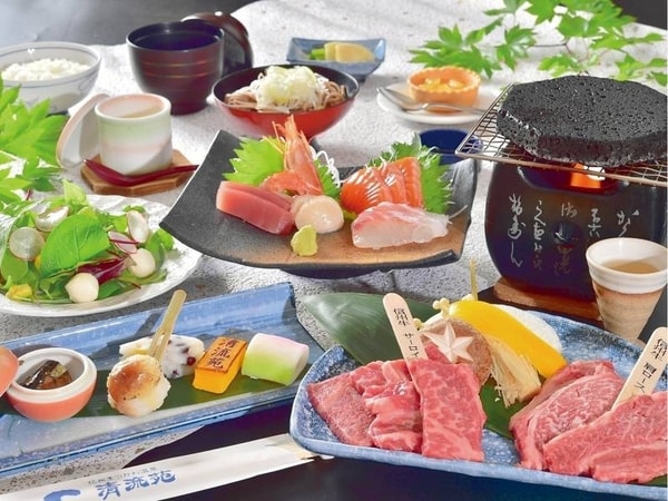 【信州牛を食べ比べ！石焼ステーキプラン/例】