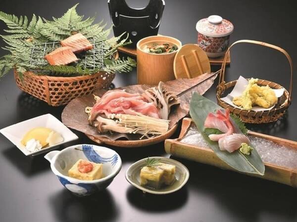 【旬替り会席膳／写真例】旬替わりの会席膳