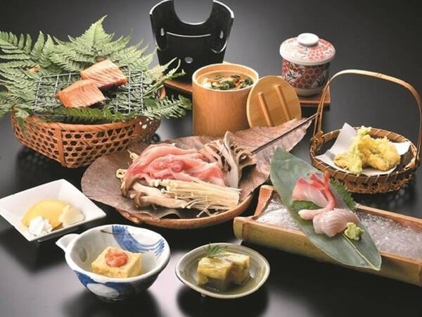 【旬替り会席膳／写真例】旬替わりの会席膳