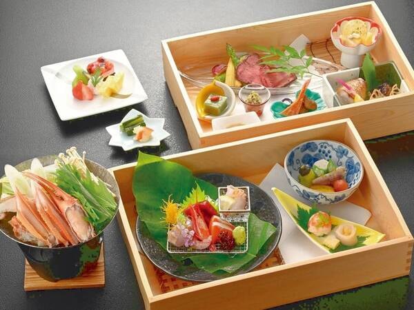 【夕食/例】地元魚沼の名産をふんだんに使用した和会席（季節により内容変更あり）