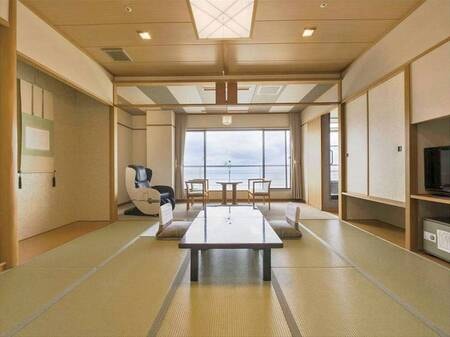 【オーシャンビュー確約12.5畳「大観」露天風呂付客室/例】広々とした和の空間