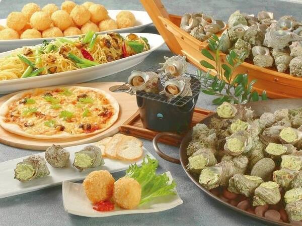 サザエつぼ焼き食べ放題付ブッフェ/例