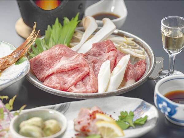 【グレードアップ会席/例】千葉県のブランド牛「かずさ和牛」を季節のソースでいただく焼きしゃぶでご用意