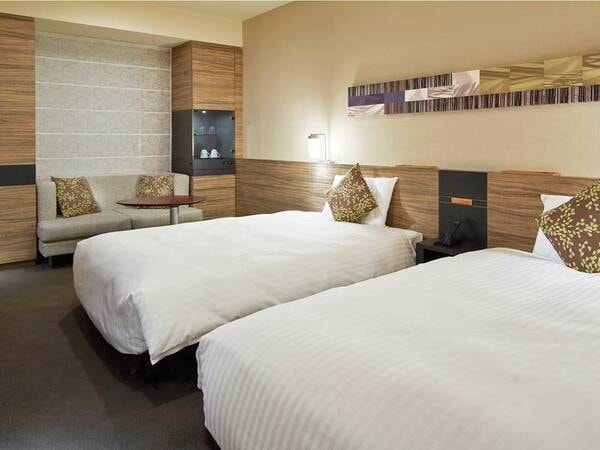 【モデレートツイン　喫煙/例】全米ホテルシェアNo.1のサータ社製ベッドを全室導入