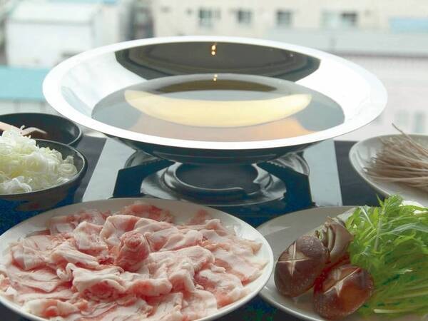 選べるしゃぶしゃぶプラン（道産ホエー豚のしゃぶしゃぶ）/一例