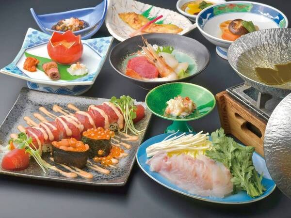 【選べる寿司ロール付き/写真一例】5つの寿司ロールの中から予約時に1つを選択♪※グループごと