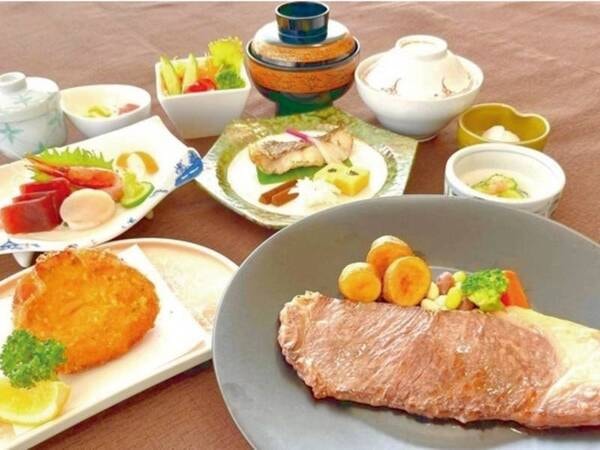 サーロインステーキ付洋食御膳/夕食一例