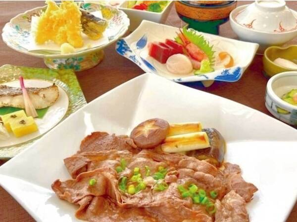 牛ロース焼きしゃぶ付和食御膳/夕食一例