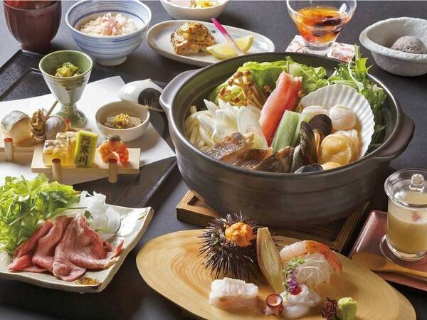 【夕食/例】コタン鍋をはじめ、北海道ならではの素材を使った会席料理