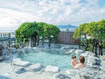 函館湯の川温泉　湯元 啄木亭／【空中露天風呂　いさり火】